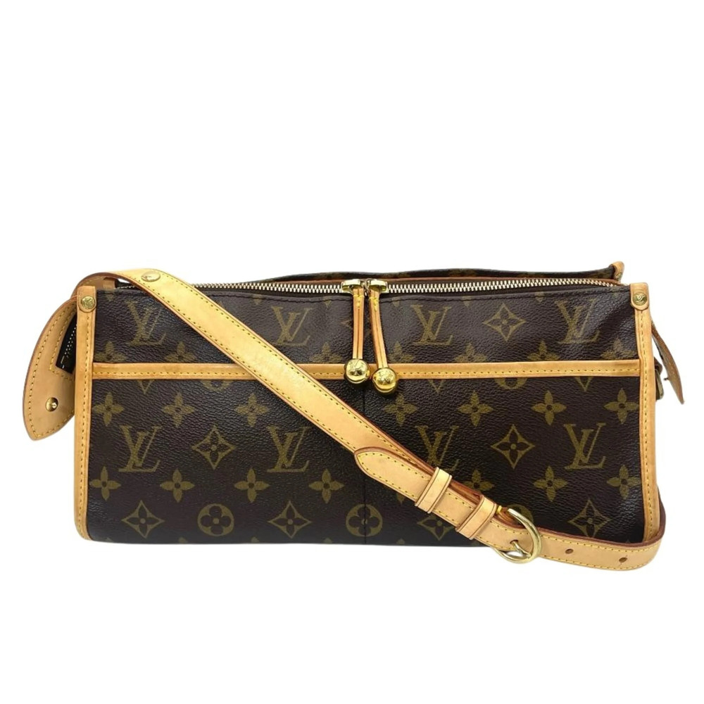 LOUIS VUITTON Authentic Brown Monogram Canvas Shoulder Bag